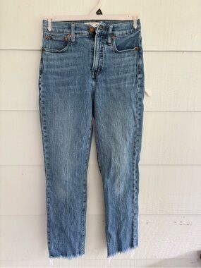 Madewell The Perfect Vintage Jean Women's Size 25 High Rise Raw Hem Light Wash